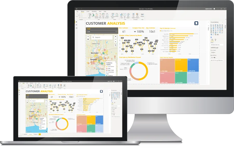 powerbi dashboard - customer analysis