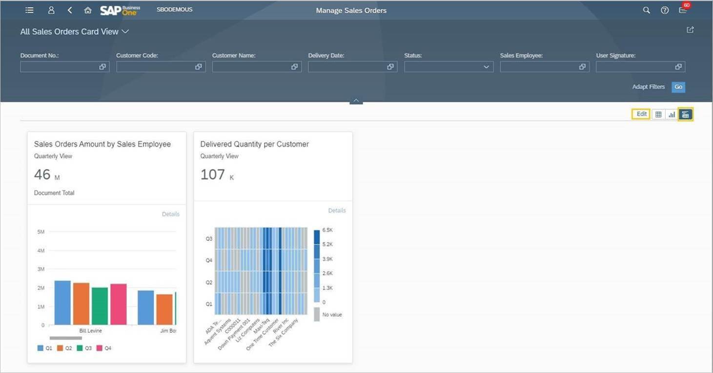 SAP B1 Tip Change Perspective, Try The Card View - ZyGen