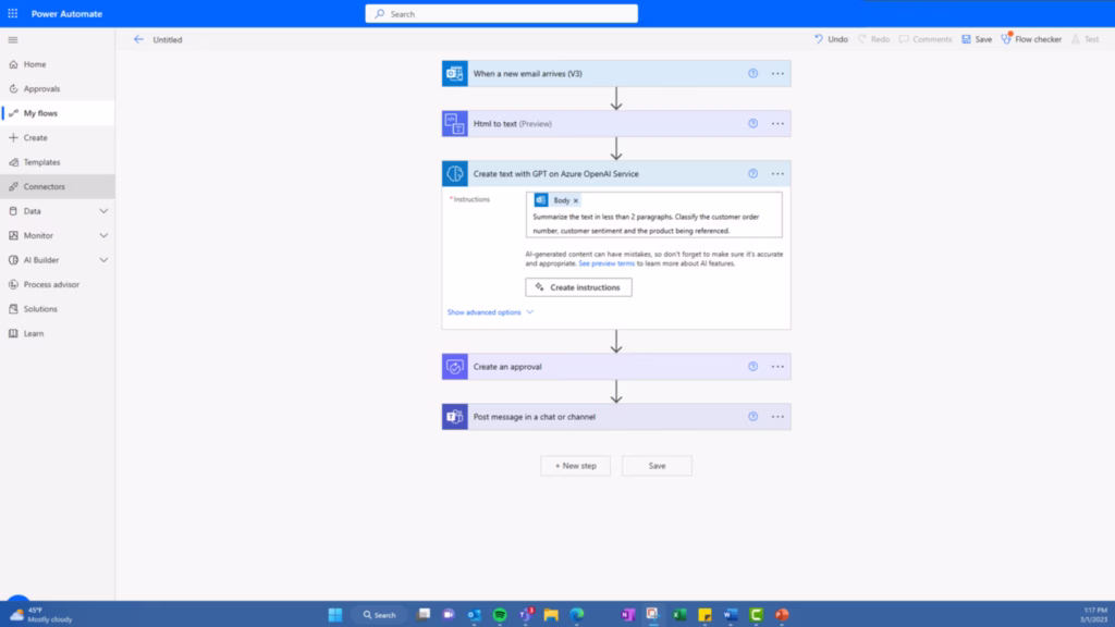 low-code development (Microsoft Power Automate)