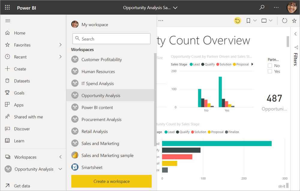 power bi supports collaboration