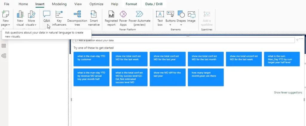 Microsoft Power BI - Natural Language