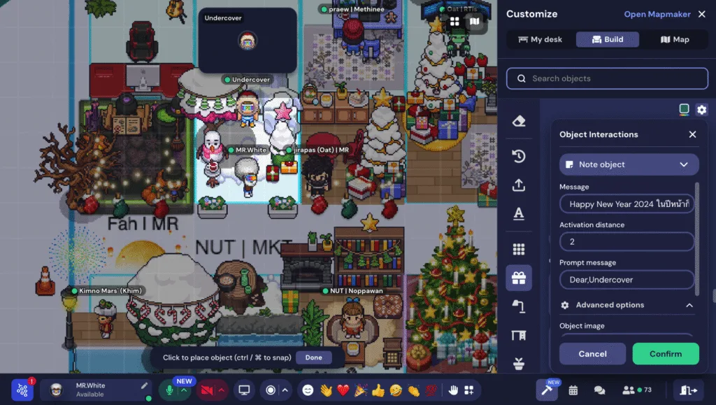 Create Virtual Wishing Card on Gather Town