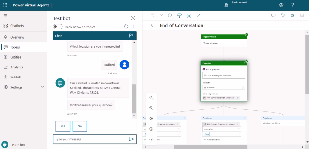 Microsoft Power Platform - Power Virtual Agents