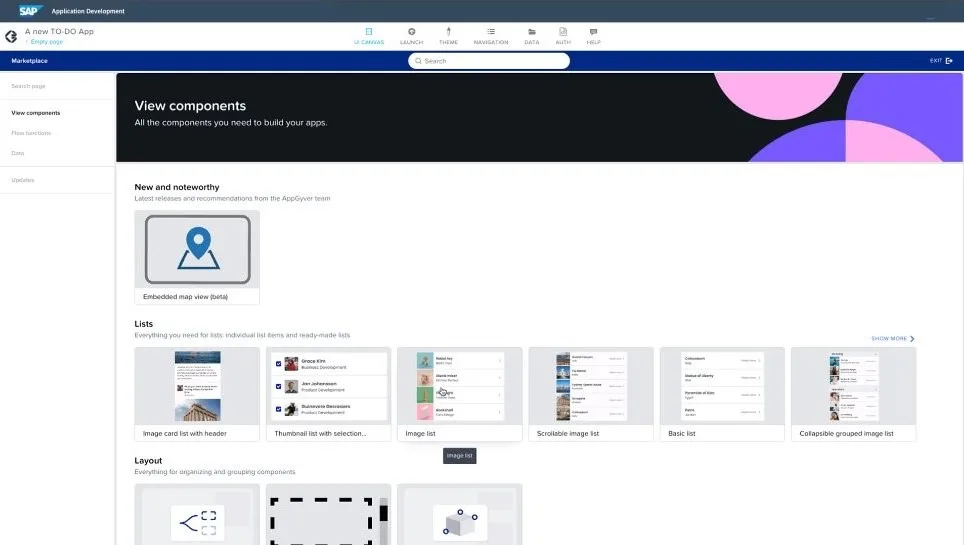SAP Build Apps Features