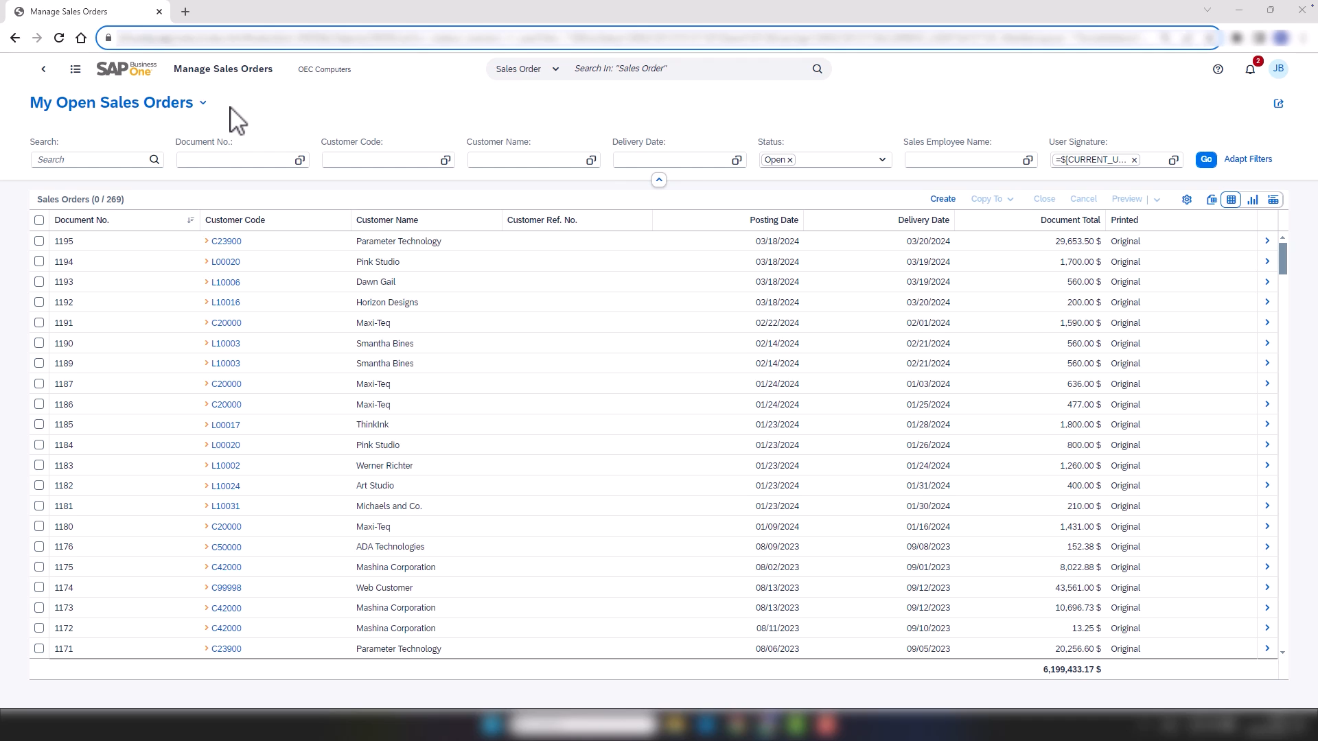 sap-b1-o2c-my-sales-orders